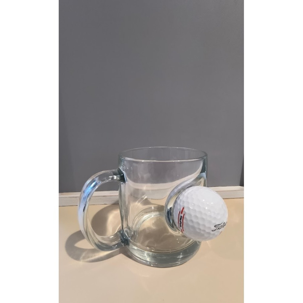 BenShot Titleist Golf Ball 13 oz Mug Glass Beer Mug Unique Novelty Gift